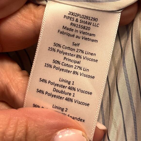 NWT Veronica Beard Blue Plaid Linen Cutaway Dickey Jacket Gold Buttons S… - Picture 9 of 13